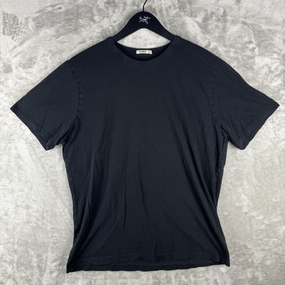 Buck Mason Cotton Classic Black Tee T-Shirt Mens XL Straight Hem Utility LA
